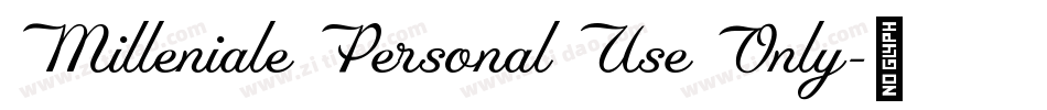 Milleniale Personal Use Only字体转换